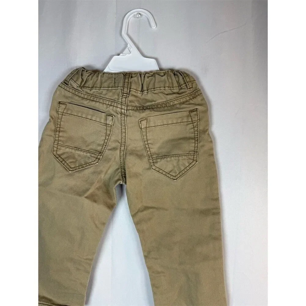 OshKosh B'gosh Toddler Unisex Jeans Tan Slim Straight 5-Pocket Elastic Waist